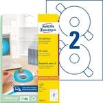 AVZ L6015-25 - CD-Etiketten, ClassicSize, FSC, Inkjet, Laser, 50 St&uuml;ck, wei&szlig;