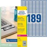 AVZ L6008-20 - Typenschild-Etiketten, wasserfest, 25,4 x 10 mm, 3780 St&uuml;ck, sil