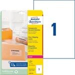 AVZ L7567-25 - Versandetiketten - 210 x 297 mm, 25 St&uuml;ck, transparent