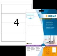 HERMA 5095 - Ordner-Etiketten,192 x 61 mm, 100 St&uuml;ck, wei&szlig;
