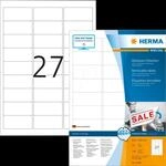 HERMA 10300 - Universal-Etiketten, 63,5 x 29,6 mm, 2700 St&uuml;ck, wei&szlig;