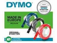 DYMO 0847750 - DYMO Prägeband / Prägeetikett 9mm schwarz, rot, blau