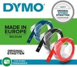 DYMO 0847750 - DYMO Pr&auml;geband / Pr&auml;geetikett 9mm schwarz, rot, blau