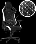 NBL-RL-EPC-001 - noblechairs EPIC Echtleder Gaming Stuhl - schwarz/wei&szlig;/rot