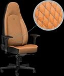 NBL-ICN-RL-CBK - noblechairs ICON Echtleder Gaming Stuhl - cognac/schwarz