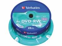 VERBATIM 43639 - DVD-RW 4,7 GB, matt, 25er Pack Spindel