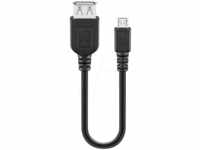GOOBAY 95193 - USB 2.0 Kabel, micro B Stecker auf A Buchse, 0,2 m