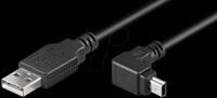 AK 673-AW - USB 2.0 Kabel, A Stecker auf Mini B Stecker, 1,8 m