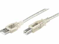 GOOBAY 68973 - USB 2.0 Hi-Speed Kabel, A-Stecker > B-Stecker 3 m transparent