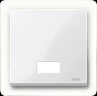 ME SM 432719 - System M, Wippe, IP44, mit Symbolfenster, polarwei&szlig; gl&auml;nzend