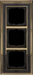 BJ 1723-833 - Abdeckrahmen 3-fach Messing poliert Dekor anthrazit -dynasty&reg;