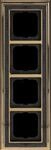 BJ 1724-833 - Abdeckrahmen 4-fach Messing poliert Dekor anthrazit -dynasty&reg;
