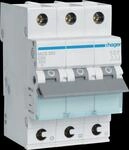 HAGER MCS350 - Leitungsschutzschalter, 3-polig, 6kA, C-Charakteristik, 50A, 3TE