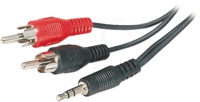 AVK 118-0050 - Audio Kabel, 3,5 mm Klinke auf 2x Cinch, 0,5 m