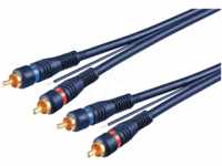 GOOBAY 50381 - RCA Audio-Video-Kabel, 3x Cinch-Stecker, 2 m