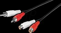 GOOBAY 50026 - Cinch Kabel, Stereo-Verl&auml;ngerungskabel, 2,5 m