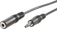 VALUE 11994353 - 3,5 mm Klinke Kabel, Stecker / Buchse, 3 m