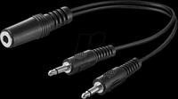 GOOBAY 50472 - Adapter Klinke, Stereo Buchse / 2x Mono-Stecker