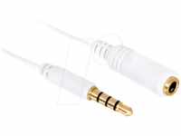 DELOCK 84482 - Audio Kabel, 3,5 mm Klinkenstecker auf Kupplung, IPhone, 2 m