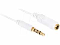 DELOCK 84484 - Audio Kabel, 3,5 mm Klinkenstecker auf Kupplung, IPhone, 5 m