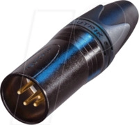 NEUTRIK NC4MXX-B - 4-poliger Kabelstecker mit schwarz-verchromtem Geh&auml;use