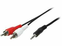 LOGILINK CA1042, LOGILINK CA1042 - Audio Kabel, 3,5 mm 3-Pin Klinkenstecker auf...