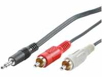 VALUE 11994341 - Audio Kabel, 3,5 mm Klinkenstecker auf 2x Cinch Stecker, 1,5 m