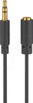 GOOBAY 97113 - Kabel Klinke, Verl&auml;ngerung 3,5 mm 3-Pin, 1 m