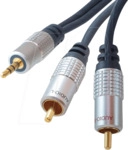 SHVP 30832-5 - Audio Kabel, 3,5 mm Klinkenstecker auf 2x Cinch, 5 m