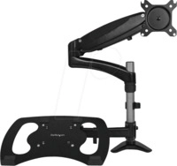 ST ARMUNONB - Monitorhalter mit Laptopst&auml;nder bis zu 27", 8 kg