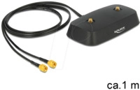 DELOCK 88739 - LTE MIMO Standfu&szlig;, 2x SMA Stecker, 2x SMA Buchsen