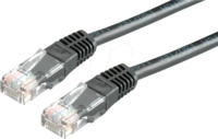 VALUE 21991555 - Patchkabel Cat.6, UTP, schwarz, 3 m