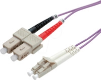ROLINE 21158763 - LWL Patchkabel, LC Duplex / SC Duplex, OM4, 50/125 &micro;m, violett,