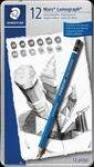 STAEDTLER 100G12 - Bleistift, sortierte H&auml;rtegrade, 12 Stifte