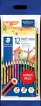 STAEDTLER 61SET6 - Buntstift, 12 Farben, Radiergummi und Bleistift