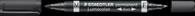 STAEDTLER 348SW - Permanent Duo, F 0.6 mm & M 1.5 mm, schwarz
