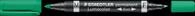 STAEDTLER 348GN - Permanent Duo, F 0.6 mm & M 1.5 mm, gr&uuml;n