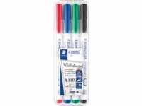 STAEDTLER 301WP4 - Whiteboard Marker, 1 mm, 4 Farben