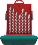 BOHR TJ 26813 4 - Hammerbohrersatz, SDS-plus, Trijet, 5 - 12 mm, 7 -teilig
