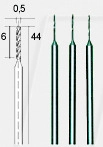 PROXXON 28864 - Stahlbohrer, Wolfram-Vanadium-Stahl, 0,5 mm, 3 St&uuml;ck