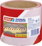 TESA 58137 - Absperrband tesa&reg; Signal, 100 m x 80 mm, rot/wei&szlig;