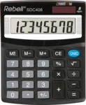 REBELL SDC408 - Taschenrechner, 8 Stellen, schwarz