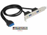 DELOCK 84836 - Slotblech USB 3.0 intern > 2x USB 3.0-A extern