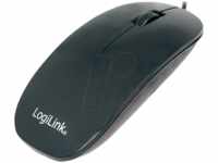 LOGILINK ID0063 - Maus (Mouse), Kabel, USB, flach, schwarz