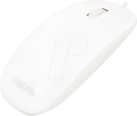 LOGILINK ID0062 - Maus (Mouse), Kabel, USB, flach, wei&szlig;