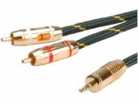 ROLINE 11094279 - Audio Kabel, 3,5 mm Klinkenst. auf 2x Cinch St., 10,0 m