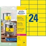 AVZ L6131-20 - Folien-Etiketten, wasserfest, 70 x 337 mm, 480 St&uuml;ck, gelb