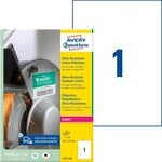 AVZ L7917-40 - Folien-Etiketten, extrem resistent, 210 x 297 mm, 40 St&uuml;ck, wei&szlig;