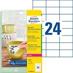 AVZ L4718REV-20 - Folien-Etiketten, wasserfest, eckig, 70 x 37 mm, 480 St&uuml;ck, wei&szlig;