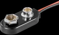 HALTER 9VI - Batterieclip f&uuml;r 9-V Bl&ouml;cke, L-Form